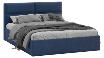 Двуспальная кровать Глосс Тип 1 (Микровелюр Wellmart Blue) в Одинцово