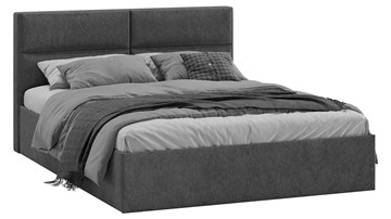 Кровать в спальню Глосс Тип 1 (Микровелюр Wellmart Graphite) в Подольске