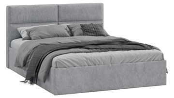 Кровать 2-х спальная Глосс Тип 1 (Микровелюр Wellmart Silver) в Одинцово