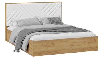 Кровать двуспальная Хилтон Тип 1 (Дуб крафт золотой/Белый) в Подольске