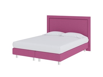 Спальная кровать London Boxspring Elite 160х200, Рогожка (Savana Berry (фиолетовый)) в Одинцово