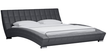 Кровать 2-х спальная Оливия 180 арт. Марика 485 к/з (серый) с основанием в Одинцово