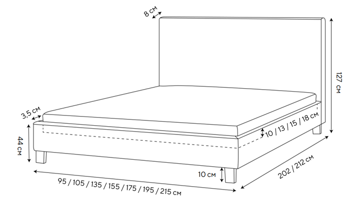 Кровать Routa 200х200, Велюр (Monopoly Мятный лёд (670)) в Химках - изображение 1