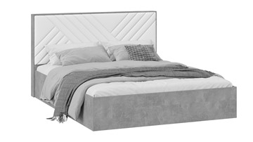 Кровать спальная с подъемным механизмом Хилтон Тип 1 без заглушины (Ателье светлый/Белый) в Одинцово