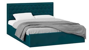 Двуспальная кровать с подъемным механизмом Порто (Велюр Confetti Izumrud) с заглушиной в Подольске