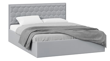 Спальная кровать с подъемным механизмом Порто (Велюр Confetti Silver) без заглушины в Подольске