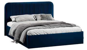 Кровать 2-спальная Тиффани тип 1 (Микровелюр Confetti Blue) в Подольске