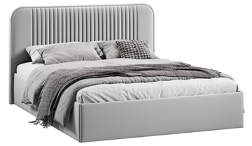 Кровать спальная с подъемным механизмом Тиффани тип 1 (Микровелюр Confetti Silver) в Подольске