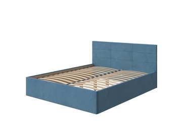 Кровать в спальню Vector Plus 160х200, Велюр (Monopoly Прованский синий (792)) в Одинцово