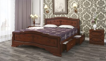 Кровать с выкатными ящиками Карина-6 (Орех) 160х200 в Москве