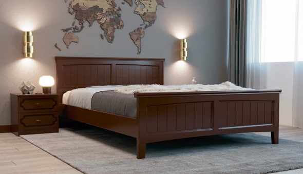 Кровать 1.5-спальная Грация-4 (Орех) 140х200 в Одинцово - изображение
