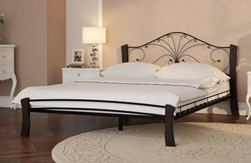 Полутороспальная кровать Фортуна 4 Лайт, 1400, черный/шоколад в Одинцово - предосмотр