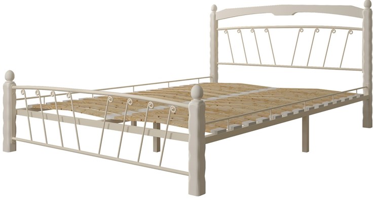 Кровать полуторная Муза 1, 1400, белый в Одинцово - изображение 1