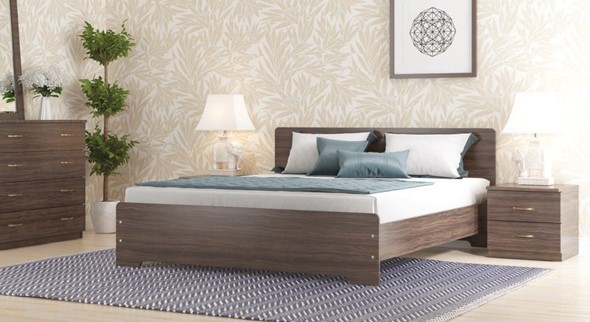 Кровать в спальню Золушка, 160х200 с основанием, венге в Подольске - изображение