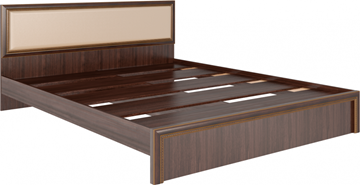 Кровать в спальню Беатрис М09 с мягким изголовьем (Орех Гепланкт) в Химках