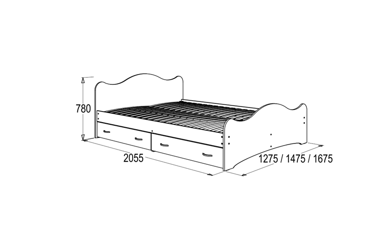 Кровать 6 с ящиками, 90х200 Млечный дуб с основанием в Подольске - изображение 1