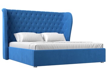 Кровать с механизмом 2-спальная Далия 160, Голубой (Велюр) в Одинцово
