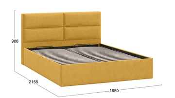 Кровать с механизмом 2-спальная Глосс Тип 1 (Микровелюр Wellmart Yellow) в Москве - предосмотр 1