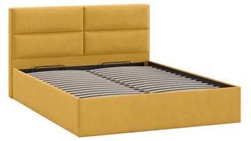 Кровать с механизмом 2-спальная Глосс Тип 1 (Микровелюр Wellmart Yellow) в Одинцово - предосмотр 2