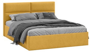 Кровать с мягкой спинкой Глосс Тип 1 (Микровелюр Wellmart Yellow) в Одинцово