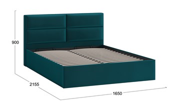 Кровать с механизмом 2-спальная Глосс Тип 1 (Велюр Confetti Izumrud) в Одинцово - предосмотр 1