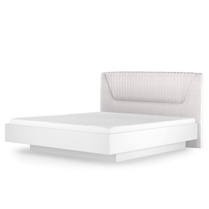Кровать с механизмом полуторная Марсель-11 (Белый, ткань Catania white) 1400 в Серпухове - изображение