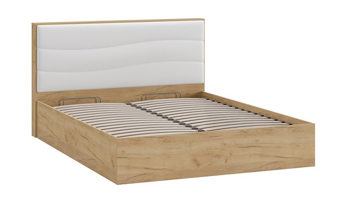 Кровать с механизмом двуспальная Миранда тип 1 (Дуб крафт золотой/Белый глянец) в Химках - изображение 2