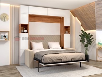 Кровать-шкаф с диваном Аделина 1400х2000 в Подольске