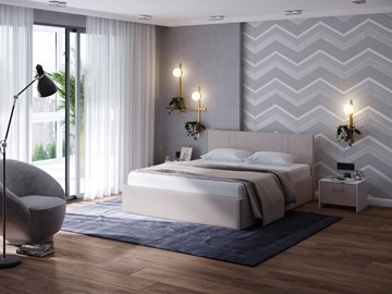 Кровать в спальню Helix Plus 90х200, Велюр (Ultra Суфле) в Серпухове