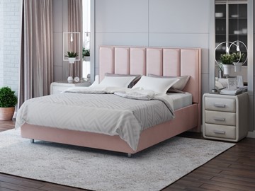 Спальная кровать Routa 90х200, Велюр (Ultra Розовый мусс) в Одинцово