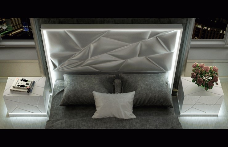 Кровать 1.5-спальная FRANCO KIU 1242 с LED подсветкой изголовья (160х200) в Москве - изображение 8