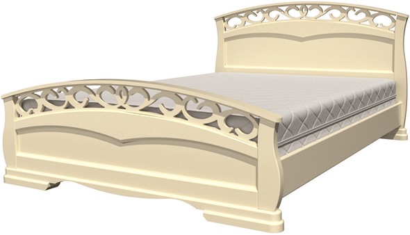 Спальная кровать Грация-1 (слоновая кость) 140х200 в Москве - изображение
