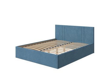 Полутороспальная кровать Helix Plus 140х200, Велюр (Monopoly Прованский синий (792)) в Серпухове