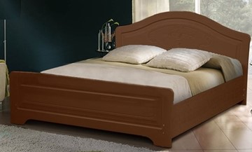 Полуторная кровать Ивушка-5 2000х1200 с высоким изножьем, цвет Итальянский орех в Одинцово