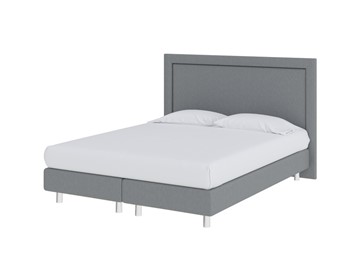 Спальная кровать London Boxspring Elite 140х200, Рогожка (Savana Grey (серый)) в Одинцово