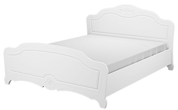 Кровать полуторная Лотос (Белый) 140х200 с основанием в Коломне