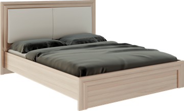 Кровать двуспальная Глэдис М31 (Шимо светлый/Белый текстурный) в Серпухове