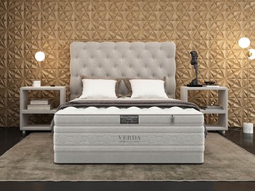 Спальная кровать Cloud Compact/Basement 180х200, Флок (Велсофт Серый) в Одинцово