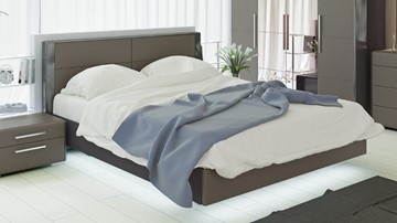 Кровать 2-спальная Наоми 1600, цвет Фон серый, Джут СМ-208.01.01 в Москве