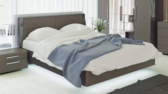 Кровать 2-спальная Наоми 1600, цвет Фон серый, Джут СМ-208.01.01 в Москве - изображение