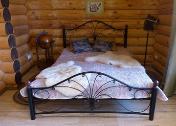 Спальная кровать Фортуна 2, 1200, черный/черный в Одинцово