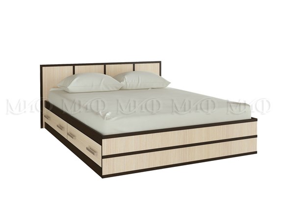 Спальная кровать Сакура 1400 с ящиками в Москве - изображение