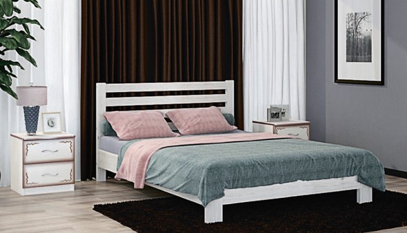 Кровать спальная Вероника (Белый Античный) 160х200 в Химках - изображение