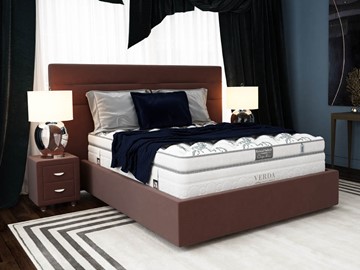 Кровать 2-х спальная Modern/Island M 180х200, Флок (Велсофт Спелая слива) в Серпухове