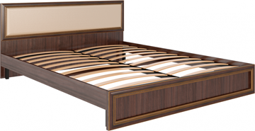 Кровать спальная Беатрис М10 с мягким изголовьем (Орех Гепланкт) в Химках