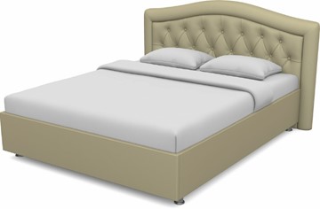 Двуспальная кровать Луиза 1600 с основанием (Nitro Cream) в Москве