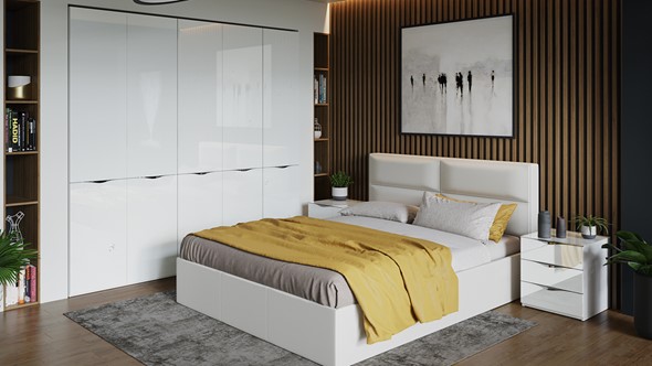 Модульная спальня Глосс №1 (Белый глянец) в Подольске - изображение