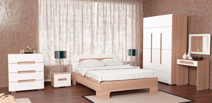 Гарнитур в спальню Некст, цвет дуб сонома/белый в Москве - изображение