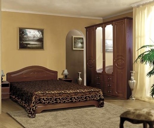 Гарнитур спальный Ивушка-5, цвет Итальянский орех в Москве - изображение