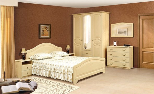 Гарнитур в спальню Ивушка-5, цвет Дуб беленый в Москве - изображение